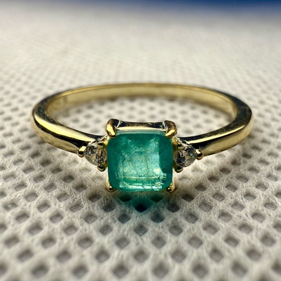 Jewelry - New Gold-Plated Sterling Silver & Tourmaline Ring, Size 5